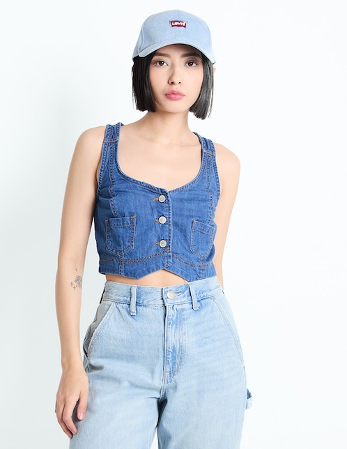 Chaleco Aéropostale de mezclilla para mujer