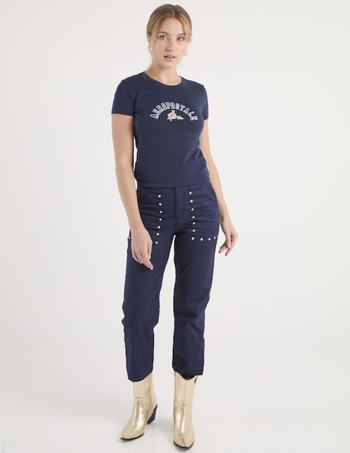 Pantalón capri Aéropostale straight para mujer