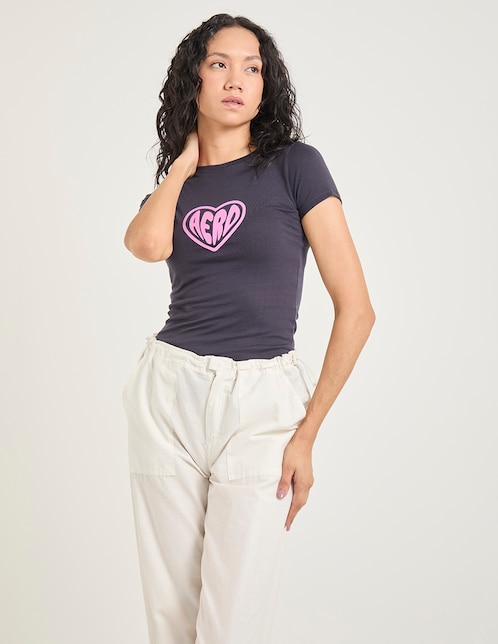 Playera manga corta Aéropostale cuello redondo para mujer