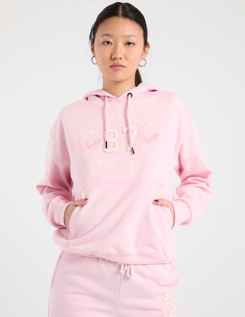 Sudadera con capucha y bolsa para mujer 1