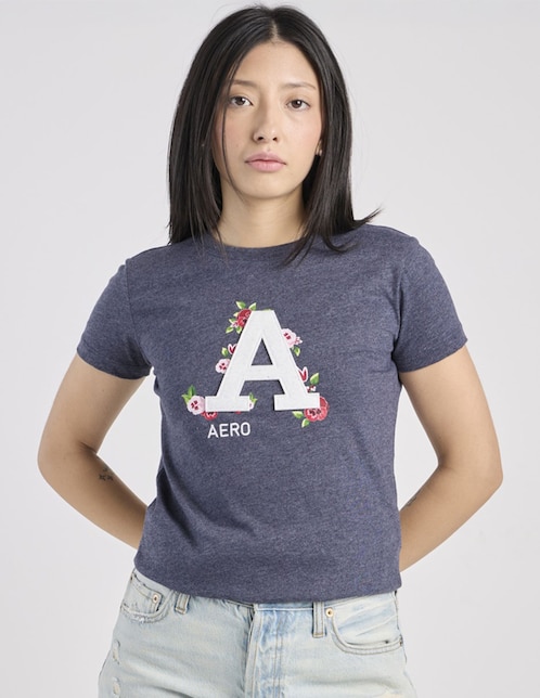 Playera manga corta cuello redondo para mujer 1