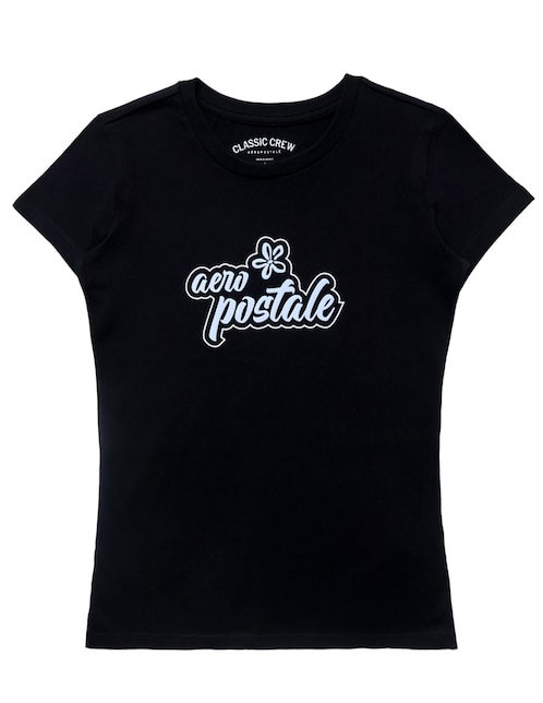 Playera manga corta cuello redondo para mujer 1