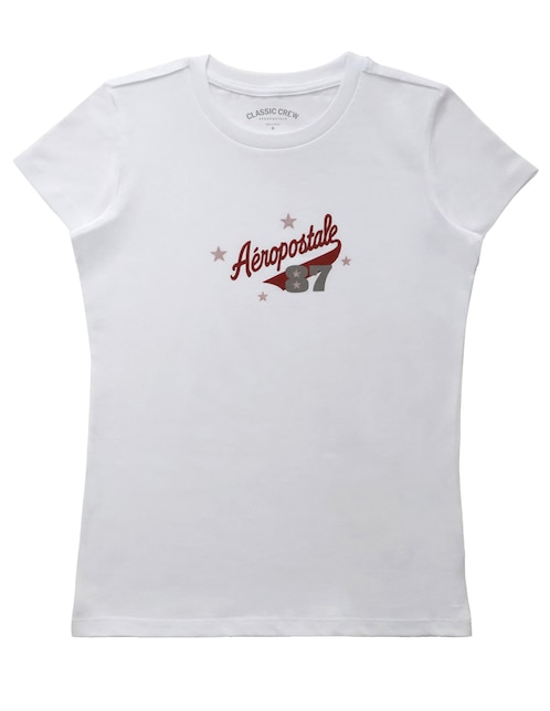 Playera manga corta cuello redondo para mujer 1