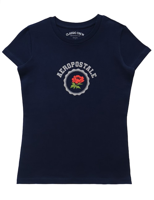 Playera manga corta cuello redondo para mujer 1