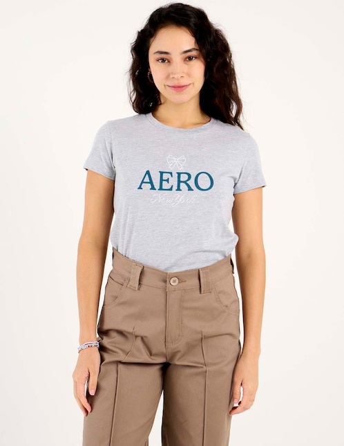 Playera manga corta cuello redondo para mujer 1