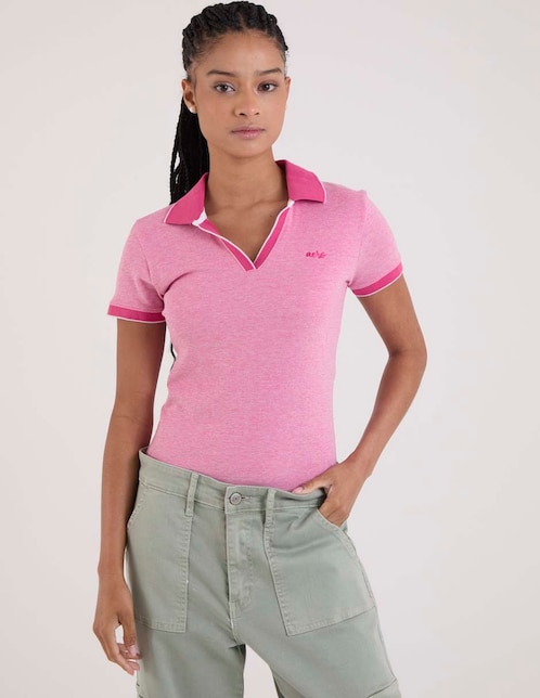 Playera tipo polo para mujer 1