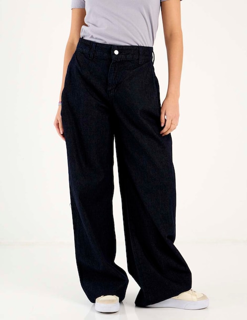 Jeans relaxed baggy cintura alta Aéropostale para mujer