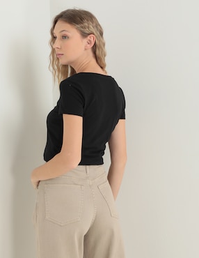 Playera manga corta Aéropostale cuello v para mujer