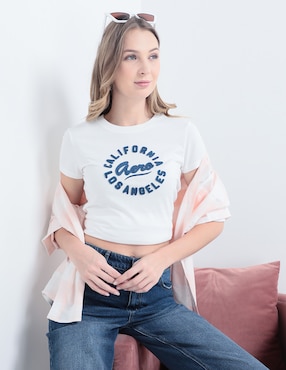 Playera Manga Corta Aéropostale Cuello Redondo Para Mujer