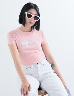 Playera Manga Corta Aéropostale Cuello Redondo Para Mujer