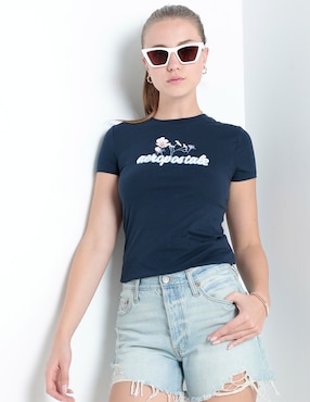 Playera Manga Corta Aéropostale Cuello Redondo Para Mujer