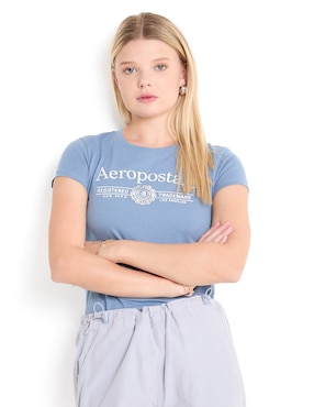 Playera Manga Corta Aéropostale Cuello Redondo Para Mujer