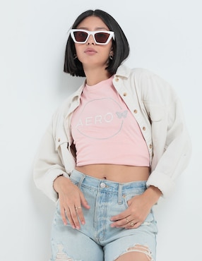 Playera Manga Corta Aéropostale Cuello Redondo Para Mujer