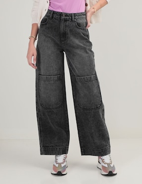 Jeans Wide Leg Aéropostale Corte Cintura Para Mujer