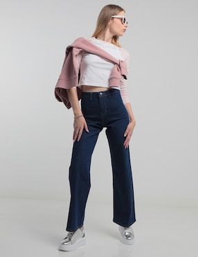 Jeans Wide Leg Aéropostale Corte Cintura Alta Para Mujer