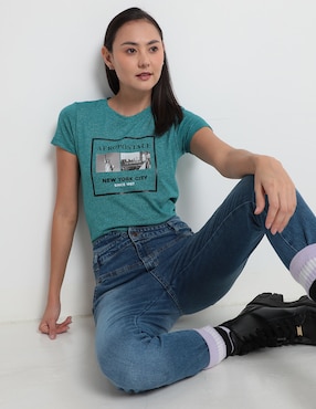 Playera Manga Corta Aéropostale Cuello Redondo Para Mujer