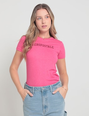 Playera Manga Corta Aéropostale Cuello Redondo Para Mujer