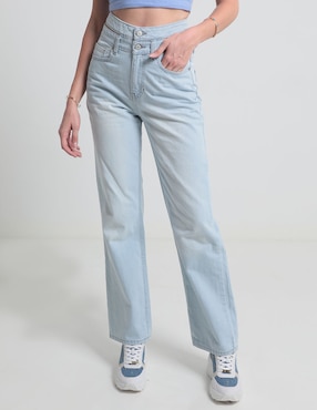 Jeans Straight Aéropostale Corte Cintura Alta Para Mujer