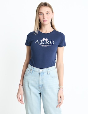 Playera Manga Corta Aéropostale Cuello Redondo Para Mujer