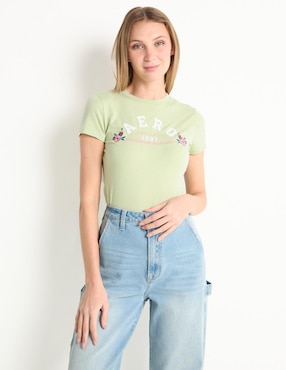 Playera Manga Corta Aéropostale Cuello Redondo Para Mujer