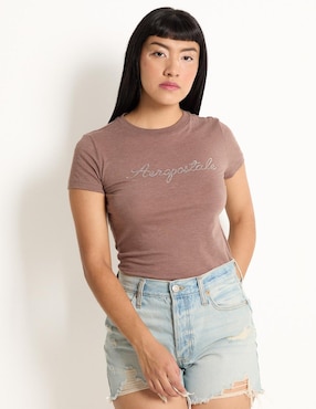 Playera Manga Corta Aéropostale Cuello Redondo Para Mujer