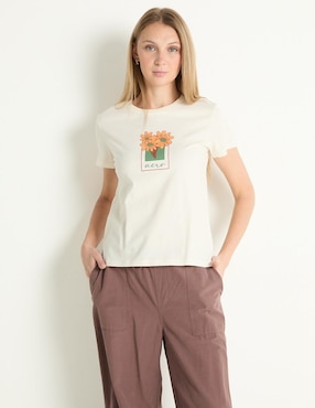 Playera manga corta Aéropostale cuello redondo para mujer