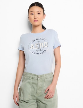 Playera manga corta Aéropostale cuello redondo para mujer