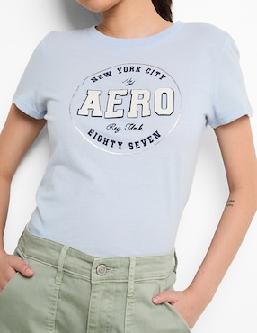 Playera manga corta Aéropostale cuello redondo para mujer