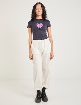 Playera manga corta Aéropostale cuello redondo para mujer