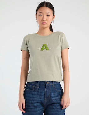 Playera manga corta Aéropostale cuello redondo para mujer