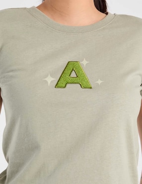 Playera manga corta Aéropostale cuello redondo para mujer