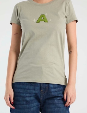 Playera manga corta Aéropostale cuello redondo para mujer