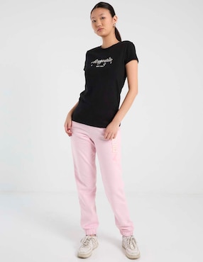 Playera manga corta Aéropostale cuello redondo para mujer