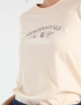 Playera manga corta Aéropostale cuello redondo para mujer