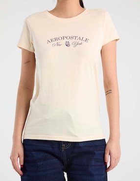 Playera manga corta Aéropostale cuello redondo para mujer