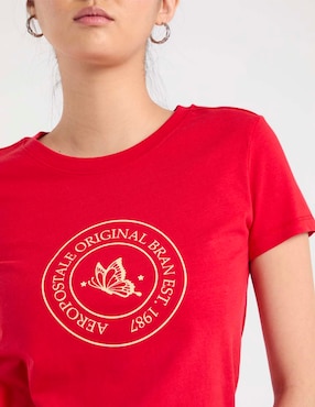 Playera manga corta Aéropostale cuello redondo para mujer