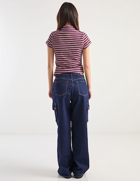 Jeans cargo wide leg Aéropostale para mujer