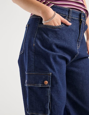 Jeans cargo wide leg Aéropostale para mujer