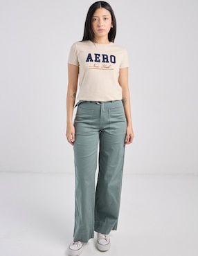Pantalón relaxed Aéropostale wide leg para mujer