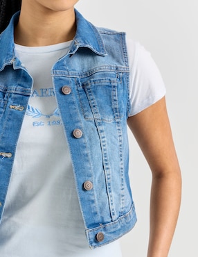 Chaleco Aéropostale de mezclilla para mujer