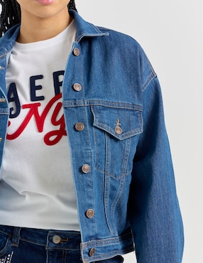 Chamarra denim Aéropostale de mezclilla para mujer