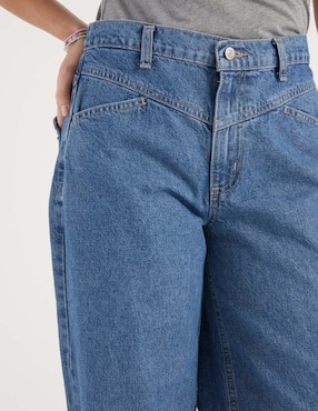 Jeans relaxed wide leg corte cintura Aéropostale para mujer