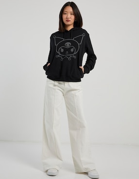 Sudadera con capucha y bolsa Hello Kitty Kuromi para mujer