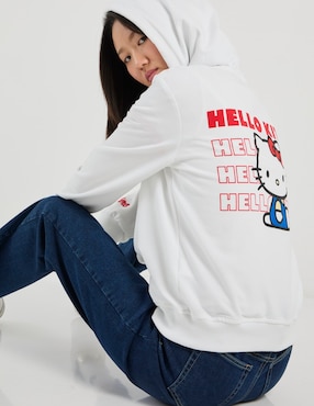 Sudadera con bolsillos Hello Kitty para mujer