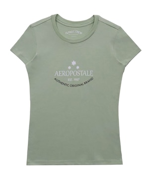 Playera manga corta Aéropostale cuello redondo para mujer