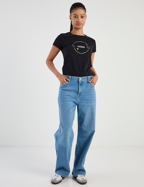 Jeans straight a la cintura Aéropostale para mujer