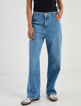 Jeans straight a la cintura Aéropostale para mujer