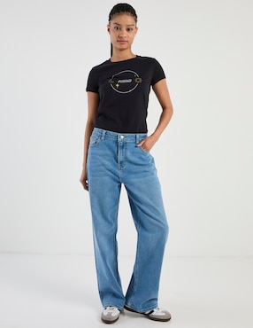 Jeans straight a la cintura Aéropostale para mujer