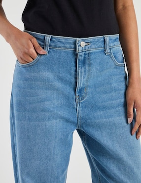 Jeans straight a la cintura Aéropostale para mujer