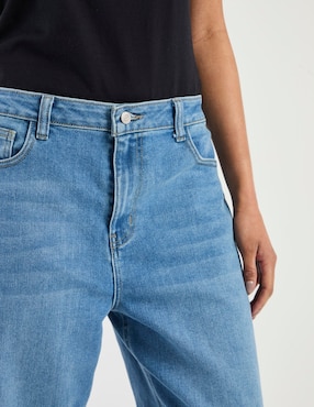 Jeans straight a la cintura Aéropostale para mujer